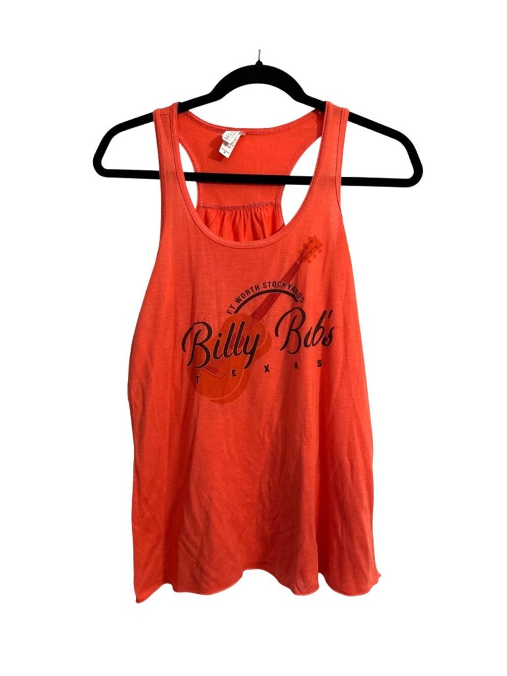 Billy Bobs Texas Womens Racerback Tank Top By Bella Canvas Medium Coral